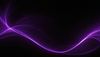 Swirls of bright purple lines forming curving waves against a black background.