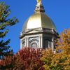 Rotunda at University of Notre Dame surrounded by autumn trees.