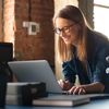 An employee finds joy as the right asset is easily found on a laptop.
