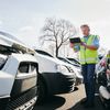 Insurance adjuster looking at tablet