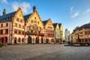 The medieval Roemer building housing the Town Hall in the center of Frankfurt, Germany