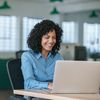 woman with a laptop