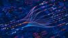 Image of abstract futuristic neural flow network analytics innovation