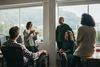 Group of people having a discussion