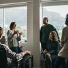 Group of people having a discussion