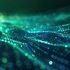 Image of abstract futuristic neural flow network analytics innovation
