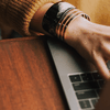 typing on computer