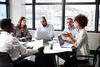 Group of businesspeople having an office meeting