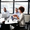 Group of businesspeople having an office meeting