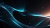 Abstract image of smooth, flowing blue and turquoise lines with glowing highlights against a dark background.