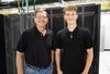 Intern Hayden L., age 17, with Worksite Supervisor and Mentor, Terry Polomsky, Manager of IT Server and Storage at University Hospitals