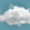 Iconography imposed on a picture of a cloud.