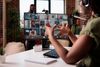 Female professional in virtual meeting
