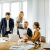 Group of people having a discussion in meeting room